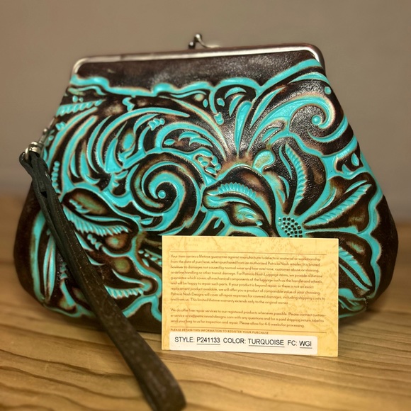 Patricia Nash Tooled Leather Clutch - Picture 1 of 5